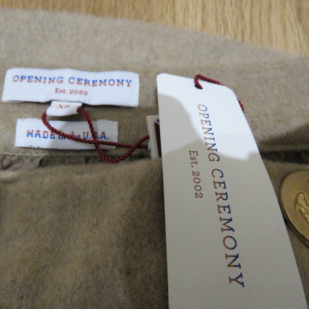 OPENING CEREMONY Cashmere Wool Blend Button Front Skirt Preppy Old Money NWT - Picture 11 of 12